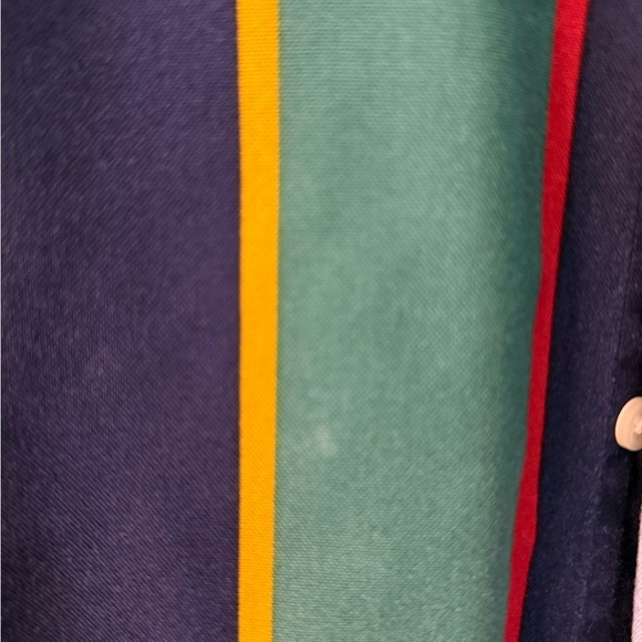 Polo by Ralph Lauren Men's Green and Navy Striped Shirt - Picture 5 of 6